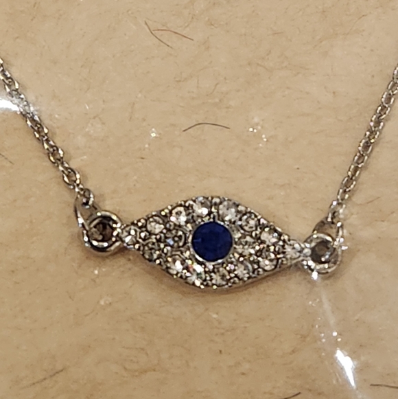 Evil Eye Necklace with Blue Accent - Picture 3 of 4